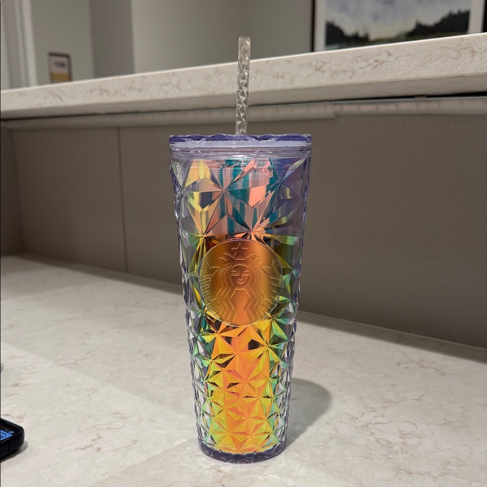 Starbucks Iridescent Faceted Tumbler - Purple/Gold/Blue